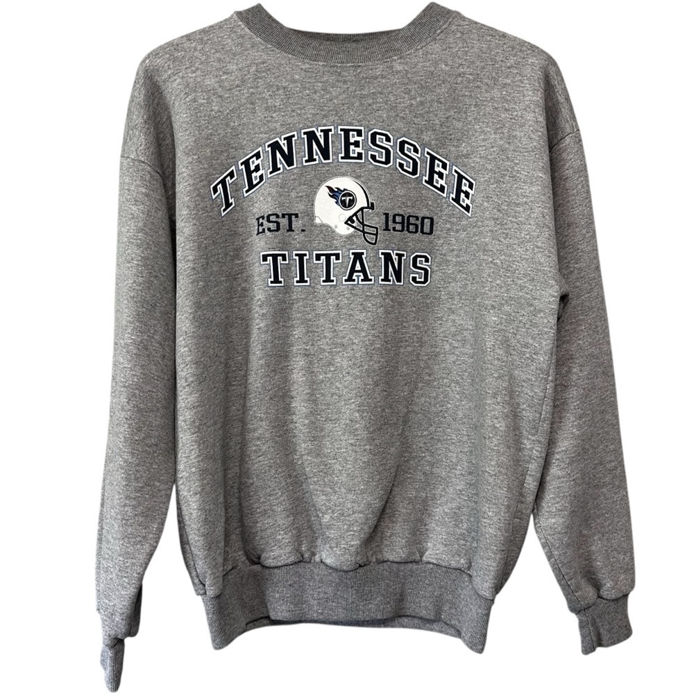 Logo Athletic Tennessee Titans Football NFL Gray Crewneck Sweatshirt Size Small